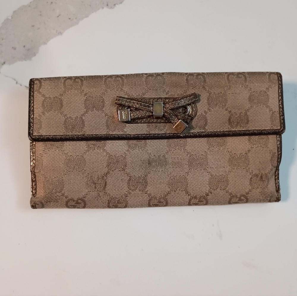 Gucci Monogram Princy Continental Wallet